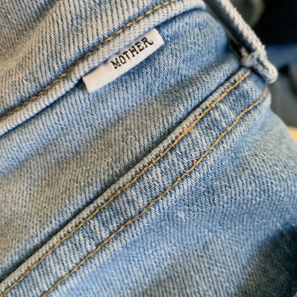 MOTHER The Tripper Flood Fray jeans SIZE 25 light buttons fly limited edition - Picture 6 of 15
